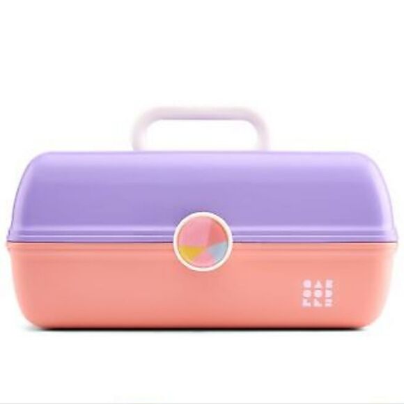 Caboodles On-The-Go Makeup Storage Box- Violet/Tangerine - Picture 2 of 13